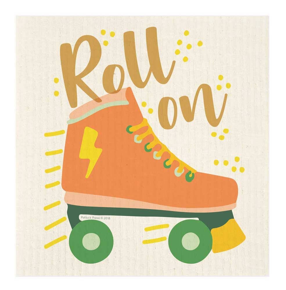 SWEDISH DISHCLOTH- ROLL ON ROLLER SKATE