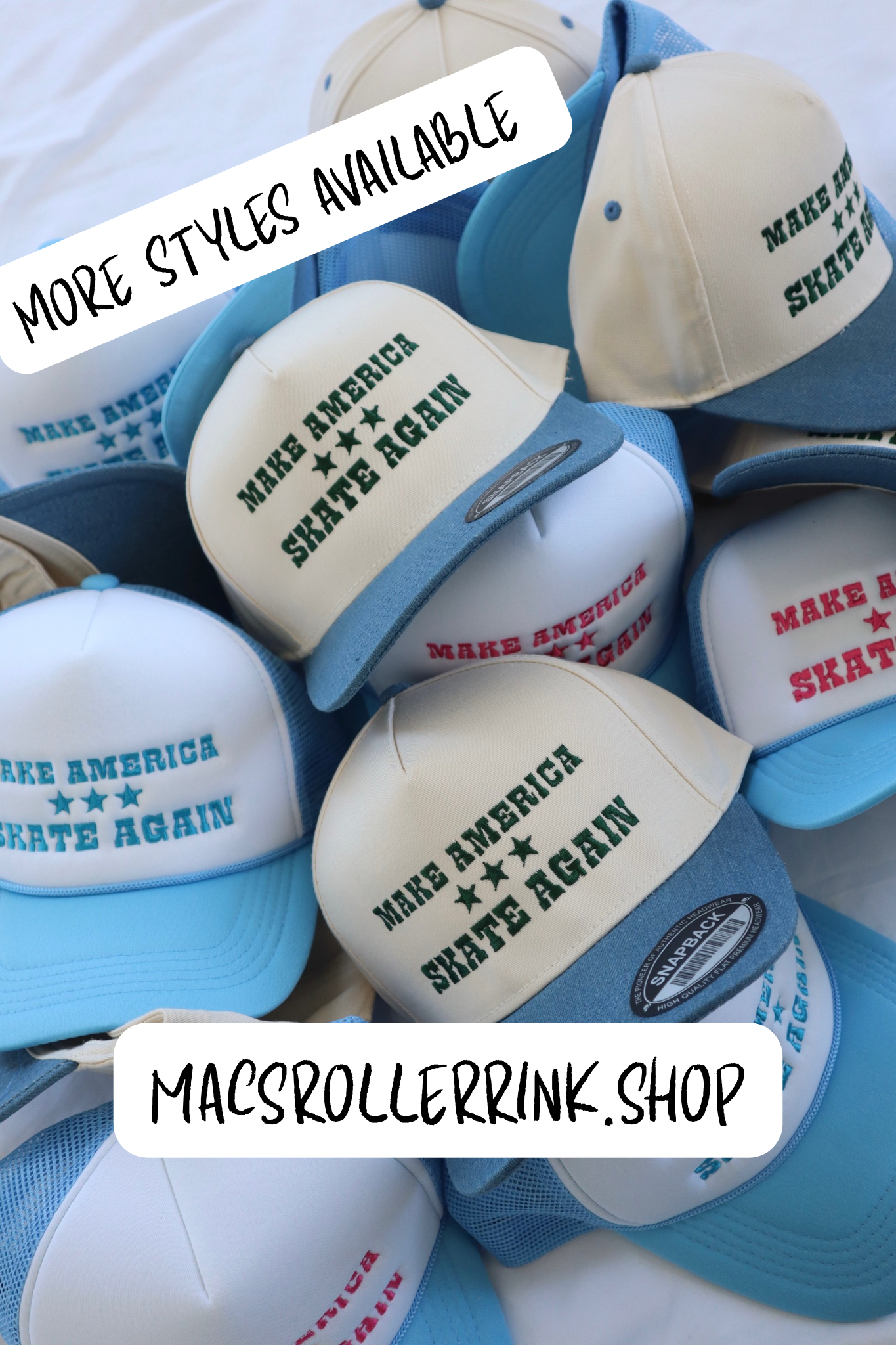 MAKE AMERICA SKATE AGAIN TRUCKER (Blue/Blue or Blue/Pink)