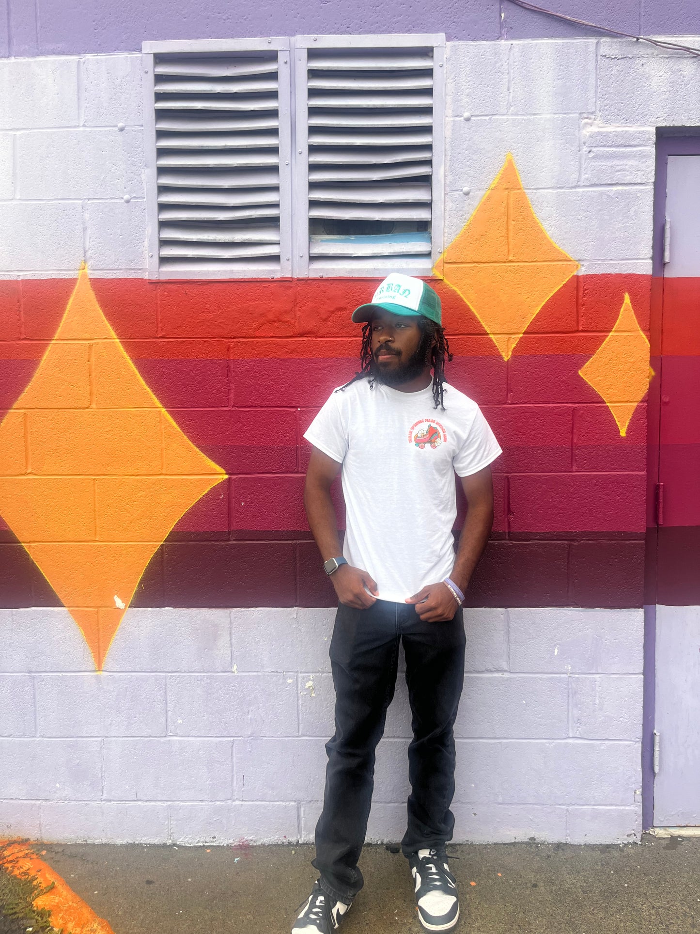 Urban Uprising + Macs Roller Rink Collab | White T-Shirt Unisex